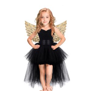 Specjalne okazje Halloween jednorożca sukienka księżniczka przyjęcie urodzinowe Cosplay Anioł kombinezon Dzieci MESH Tutu Pintu Lace Sling dla dziewcząt 230810