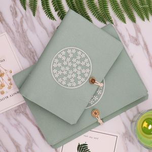 Cloth Handbook Embroidery Loose-Leaf Notebook A5 A6 Notepad Diary Binder Refillable 6 Ring Student Diaries School Stationery