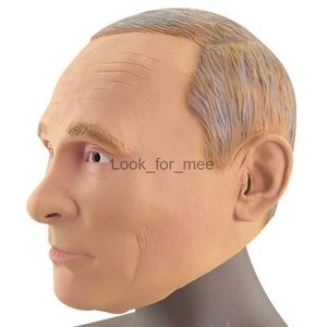 Latex Velho Máscara Máscara Humana Cabeça Humana Máscara Vestido de Costume Russo Vladimir Putin Frete grátis HKD230810