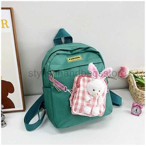 Sırt çantası stili 2023 prenses kızların küçük sırt çantası moda sevimli tavşan anaokulu okul çantası bebek sırt çantası Kore versiyonu backpackstylishhandbagsstore