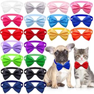 Köpek kıyafetleri 50pcs Resmi Bow Tie Düğün Yaka Partisi Bakım Yaylar Küçük Kedi Aksesuarları Ayarlanabilir Köpek Bowties Pet Malzemeleri