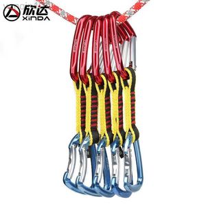 Proteção de rochas Xinda Profissional Rock Climbing QuickDraw Sling Segurança Extenders Endurecer o Kit de Proteção ao ar livre de Mountaineer Bent Mountaineer HKD230810