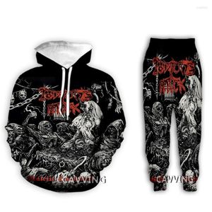 Herrspårar Fashion 3D Print Torture Rack Hoodies/Hooded Sweatshirts Pants Byxa Passar kläder Tvådelar uppsättningar