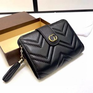 2023 Genuine Leather Short Wallets wallet card holder designer wallet clutch bags black coin purses Gold Letters for Woman Men 2023 TOP