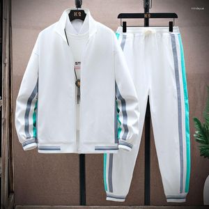 Men's Tracksuits Spring Tracksuit Sportswear Two Piece Sets Casual Preppy Style Man Jacket Sweatpants Autumn Male Sweatsuit Clothing