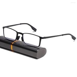 Güneş gözlükleri çerçeve erkekler kadınlar bahar menteşe okuyucuları gözlükler mini okuma gözlükleri taşınabilir kalem klipsli mavi ışık engelleme