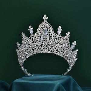 Hochzeits-Haarschmuck, romantisches Festzug-Zubehör, glänzende Krone, Zirkon-Braut-Diademe 230809