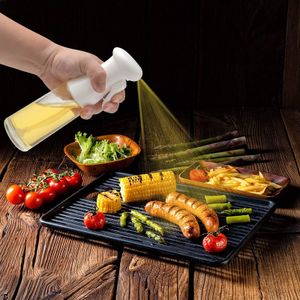 Matlagningsredskap 500300200ML Plastisk sprayoljesprutflaska med boosterpump ultrafin dimma för sallad bakning BBQ Air Fryer Kitchen Tool 230809