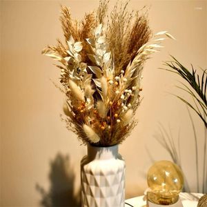 Fiori decorativi Real Natural Acacia Bean Avena Pampas Erba Essiccata Decorazione della festa nuziale Artigianato Accessori per la casa fai-da-te Bouquet Po Puntelli