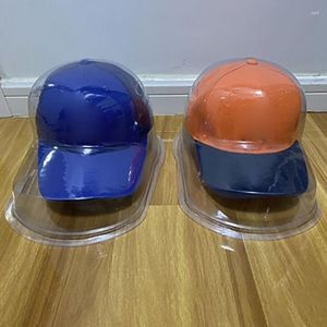 Шаровые шарики с двусторонней крышкой материала прозрачная бейсбольная коробка дисплея пылезащитная шляпа хранилище пластиковая защита