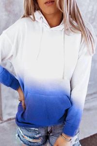 Bluzy damskie jesień i zima sublimacja termiczna dla wydrukowanej kolorowej kaptura z kapturem z kapturem