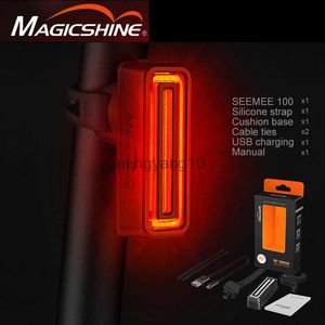 Bisiklet ışıkları Magicshine Bisiklet Akıllı Otomatik Fren Algılama Işığı Seemee 100 RN120 IPX6 Su Geçirmez USB Şarj Bisiklet Arka Işık Döngüsü Arka Işın HKD230810