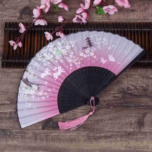Chinese Style Products Summer Portable Fan Dance Hand Fan Cherry Blossom Fans Asian Favor Gift Party Reception Delicate Folding Home And Decoration R230810