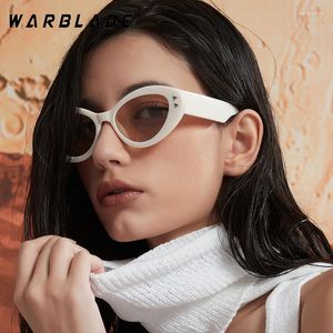 Солнцезащитные очки Warblade Retro Fashion Brivet Cat Eye Женщины мужчины солнце