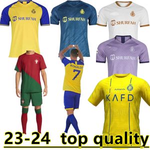 Al Nassr FC soccer Jerseys Ronaldo 2023 2024 Home yellow away 22 23 24 CR7 Gonzalo Martinez Talisca Ghislain Konan Vincent Aboubakar men Football shirt Al-Nassr FC 8888