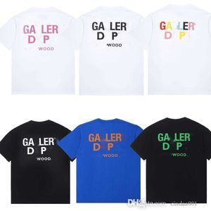 Designerpar T-shirt Trendy Gd Basic Letter Print Casual Mens and Womens Lose Short Sleeve T-Shirt Lovers 'Wear