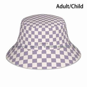 Breite Krempelnhüte Eimer Hats Damier Azur Eimer Hut Sonnenkappe Damier Azur Hypebast Modedesigner Trendy ästhetischer Luxus Sommer weißer Pariser Rap -Star HKD230810