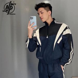 Mens Jackets Fashion Märke Patchwork Varsity Jacket Highend Original Stripe Design Luxury Coat Unisex High Quality Sports 230810