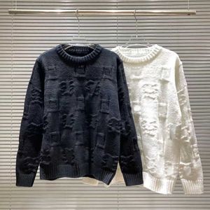 Tröja varumärke 3D Jacquard Knit Sweaters f Designer Långärmad t -skjorta Vinter varm pullover kappa män kvinnor lös tröja983 s