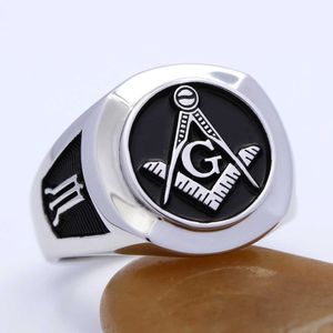 Band Rings Master Mason Symbol G Templar Freemasonry Sterling Silver Ring