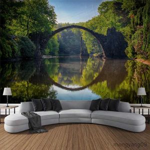 Tapestries Customizable Natural Scenery Tapestry Wall Hanging Big Tree Printing Wall Hanging Cloth Bohemian Dream Room Is Beautiful R230810