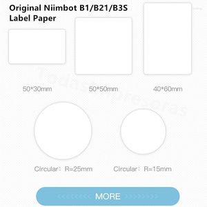 Original 10 Roll Niimbot B21 B1 B3S B203 Thermal Label Printer Paper Waterproof Outdoor Indoor Sticker Papel Termico