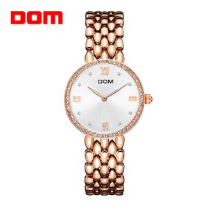 Outros relógios DOM Watche Fashion Watch Top Brand Feminino Pulso Feminino À Prova D' Água Pulseira de Aço G1235G7M 230809