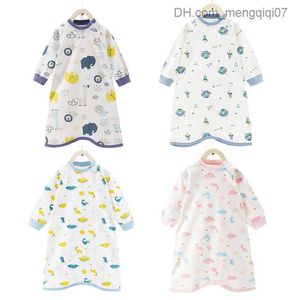 Pigiama baby estate in cotone maniche lunghe sacca per bambini indossabile sacca per sonno per bambini Z230811