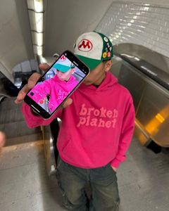 Erkek Hoodies Sweatshirts Harajuku Pembe Gezegen Köpük Mektup Baskı Hoodie Gevşek Çift Sokak Giyim Kadınları Gotik Grunge Büyük Boy Hoodies 230809