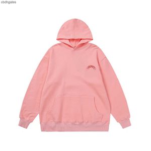 Fashion Hoodies Pullover Herren Mode Chromez Designerhemden Herzz 2023 Marke Ch Sanskrit Pferdkreuz Hufe Lose Sakura Pink Foam Print Kapuzenpullover