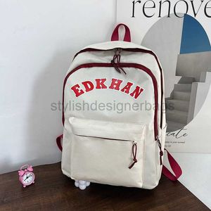 Backpack Style Backpack Female 2023 New Fashion Printing Simple Fresh and Large Capacity Junior High School Schoolbag Malestylishdesignerbags