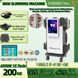 2023 GORĄCE NOWE EMSLIM NEO SLIMY MASZYN EMSZERO RF 6500W 200 Hz 2/4/5 Uchwyty 15 Tesla Body Emsculpting Beauty Machine Salon