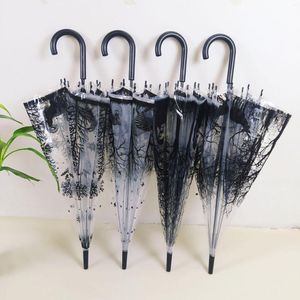 Guarda-chuva de cabo longo PVC guarda-chuva animal transparente 8 ossos semi-automático Paraguas para crianças meninas mulheres