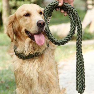 Dog Collars Strong Leashes Top Quality Stereotyped Traction Belt Large Leash Pet Rope Knitting Collar Lead