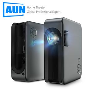 أجهزة العرض AUN MINI Projector 4K A30C PRO SMART TV Home Theatre Cinema Properable WiFi Projectors بطارية LED Beamer لمزامنة الهاتف 3D 230809