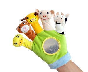 Heißer Verkauf niedlicher Baby Stoff Baby Plüsch Kinder Handpuppen-Sets Stoff beruhigende Eltern-Kind-Spielsachen