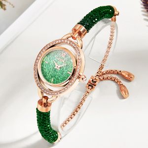 Altri orologi DOM Orologio da polso verde da donna Cinturino in acciaio Orologio da donna Relogio Feminino Montre Femme 230809