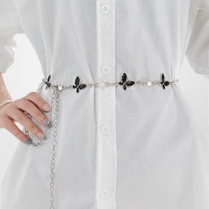 Belts Bauhinia Fashion Rhinestone Butterfly Waist Chain For Women Designer Versatile Dress Decorative Clothing Accessories