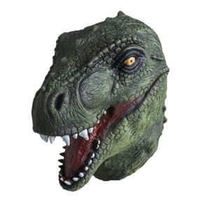 Máscaras de festa Dia das Bruxas Dragão Máscara de dinossauro rosto inteiro Látex Horror Dinossauro Headgear Dino Mask Festa Halloween Cosplay Adereços para homem e mulher 230809