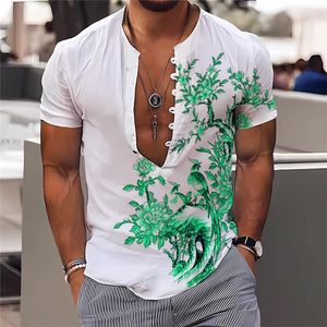 Herrklänningskjortor Casual Floral Beach Men's Shirt Summer Short Sleeve Hawaiian Shirts For Man Plus Size Snabbt torrt skjorta Män kläder Camis 230809