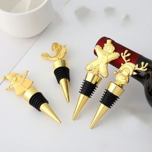 Christmas Elk Golden Wine stopper Wine bottle stopper Household bottle fresh-keeping sealing supplies Creative wine set wine stopper