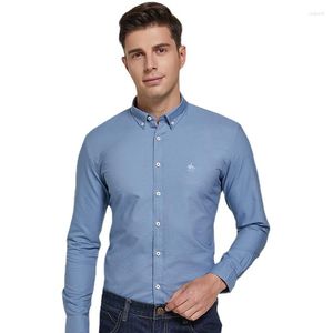 Men's Casual Shirts Cotton Oxford Shirt Man Business Men Luxury Dress Long Sleeve Mens Clothing