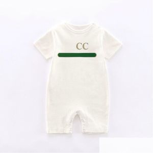 Rompers 2023 Summer Baby Infant Boy Designers vestiti Pigione di cotone a maniche corte neonati a manica corta 0-18 mesi per bambini salti per bambini drop dhwuv