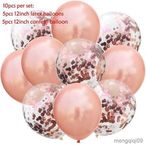 Dekoration glitter konfetti ballonger bröllop dekoration baby shower födelsedag dekor clear luft ballonger r230811