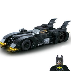 Figuras militares Super-heróis Cidade Racing Car Speed ​​Champion Batmobile Building Blocks Moc Brick Veículo Educacional Construção Brinquedos Para Crianças 230811