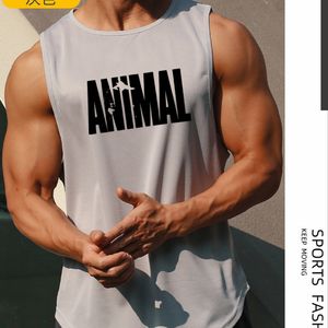 Erkek Tank Tops Mesh Gym Giyim Mens Egzersiz kolsuz gömlek vücut geliştirme tank top fitness spor giyim erkek yelek kas tekli tanktop 230811