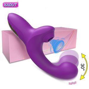 Vibrators 20 Speeds Powerful Dildo Vibrator Female Clit Sucker Vacuum Clitoris Stimulator Adults Goods Finger Wiggling Sex Toy for Women 230811