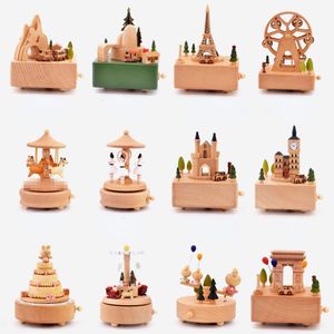 Dekorativa föremål Figurer Karusell Ferris Wheel Crafts Valentine's Day Gift Decoration Box Christmas Music Box Children's Toys Gifts 230810