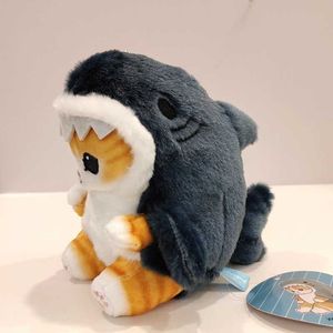 Stuffed Plush Animals Cute Shark Cat Fried Shrimp Cat Plush Doll Pendant Doll Beautiful Room Car Bag Decoration Pendant Opening Holiday Gift