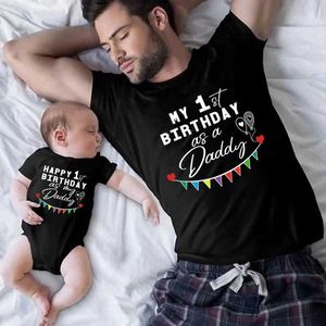 Aile Eşleşen Kıyafetler Komik Doğum Günü Gömlek Yeni Baba Doğum Günü Hediyeleri Aile Bak Baba Anne ve Bebek Giysileri Aile Eşleşen Kıyafetler